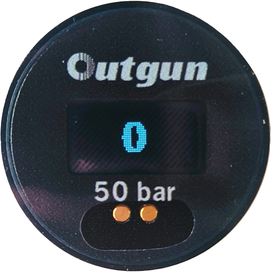 【Outgun】25mm Digital Pressure Gauge 50bar 300bar- PSI/Bar readout 1/8bspp thread